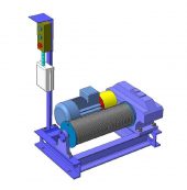 Лебедка электрическая мод ЛМ 0,5,380В (без каната)-20+40